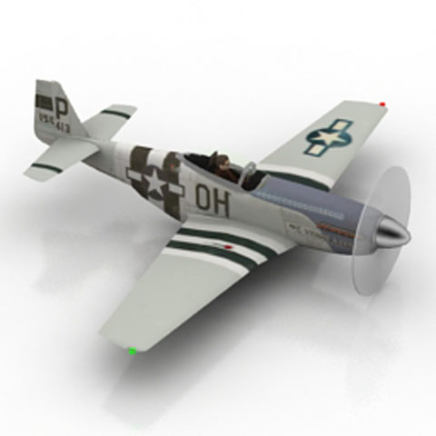 Free Airplane P51Cripes N991 3D model for 3ds Max Library Download